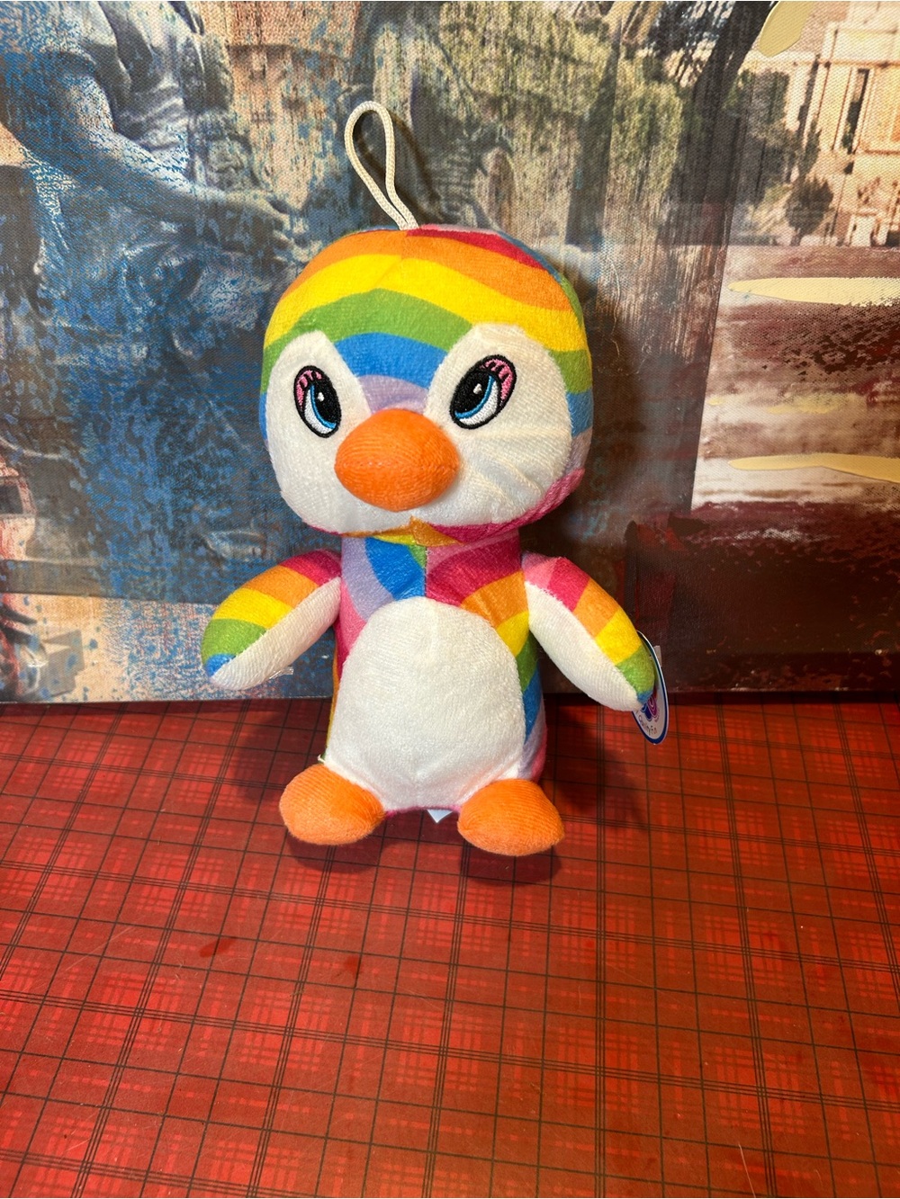 Nanco rainbow penguin plush stuffed animal
